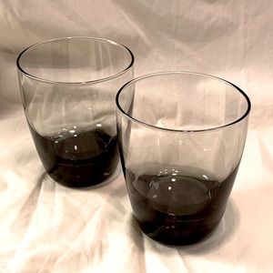 Libbey Grey Smoke Short Glasses 3.5", Set of 2